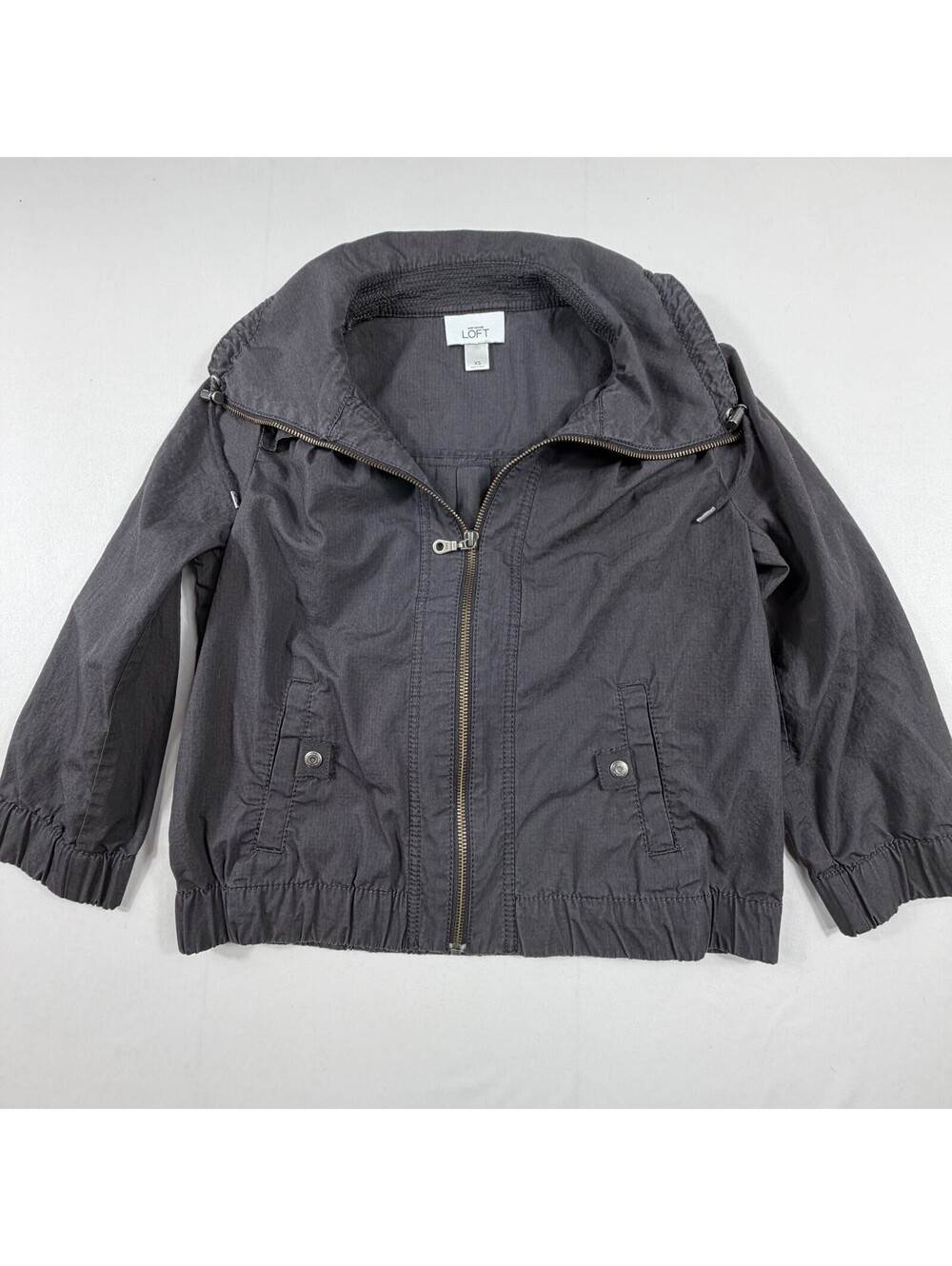 Ann Taylor LOFT Women's Gray Cotton Jacket XS